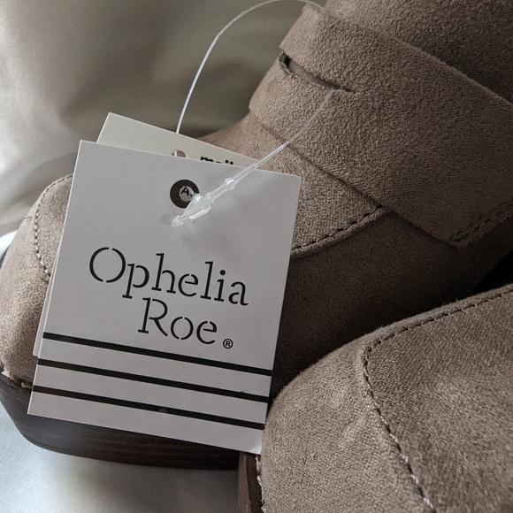 Ophelia Roe Rachel Shoes chunky heel slip on platform style suede - Picture 4 of 10